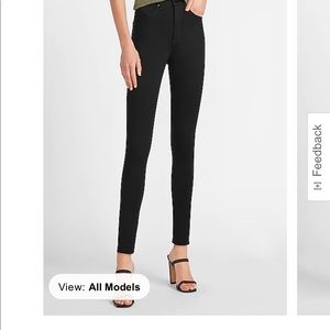 High Waist Skinny Black Jeans